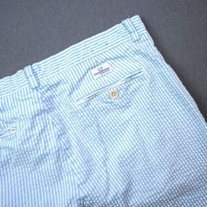 Vineyard Vines Seersucker Shorts Stripe Blue Men's Breaker 34 Preppy Nautical